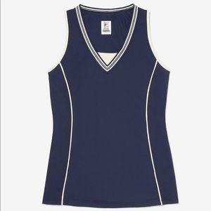 Heritage Tennis Full Coverage Tank Top. Navy, Size Small